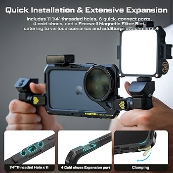 Freewell Genius Rig Kit iPhone 16 Pro用美品 Amazon.com: Freewell Genius Rig Cage for iPhone 16 Pro